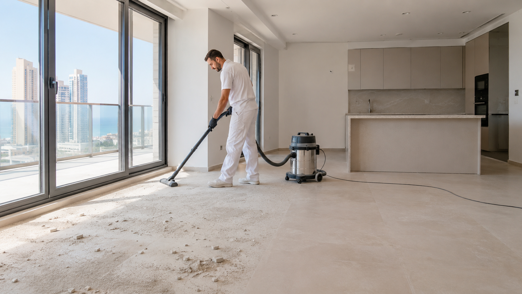 Limpieza final de obra en apartamento moderno de Benidorm